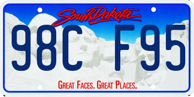 SD license plate 98CF95