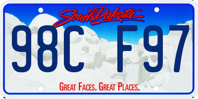 SD license plate 98CF97