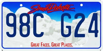 SD license plate 98CG24