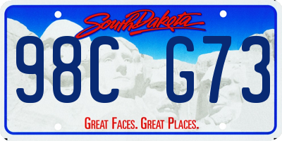 SD license plate 98CG73