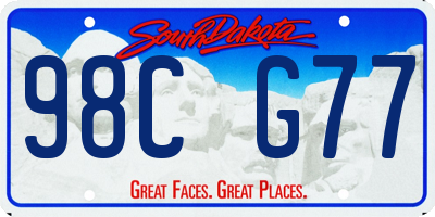 SD license plate 98CG77