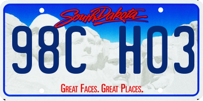 SD license plate 98CH03