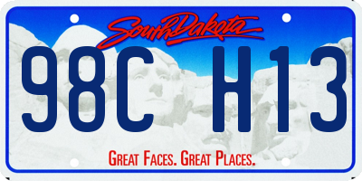 SD license plate 98CH13
