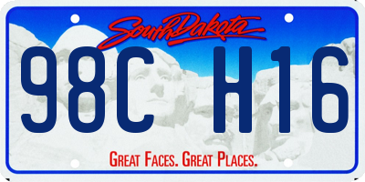 SD license plate 98CH16