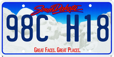 SD license plate 98CH18