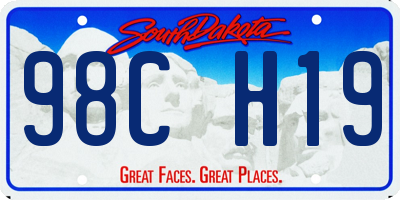 SD license plate 98CH19