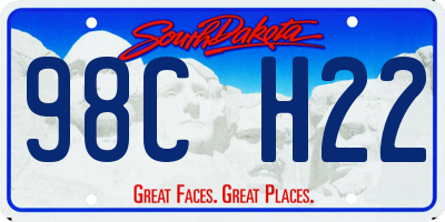 SD license plate 98CH22