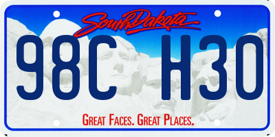SD license plate 98CH30