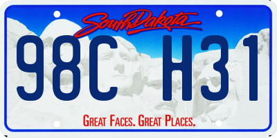 SD license plate 98CH31