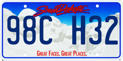 SD license plate 98CH32
