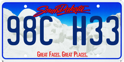 SD license plate 98CH33