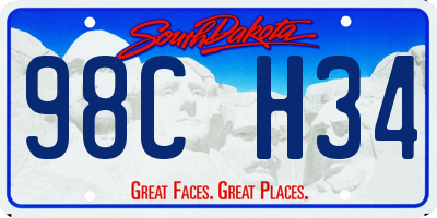 SD license plate 98CH34