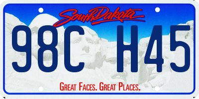 SD license plate 98CH45