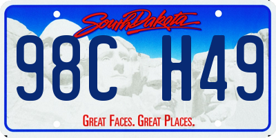 SD license plate 98CH49