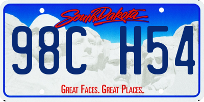 SD license plate 98CH54