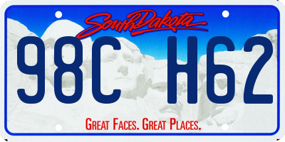 SD license plate 98CH62