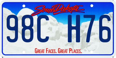 SD license plate 98CH76