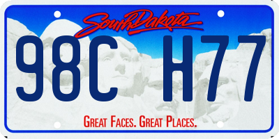 SD license plate 98CH77