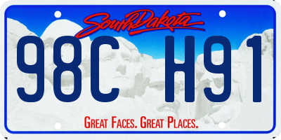 SD license plate 98CH91