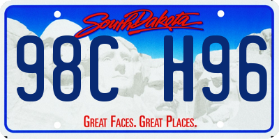 SD license plate 98CH96