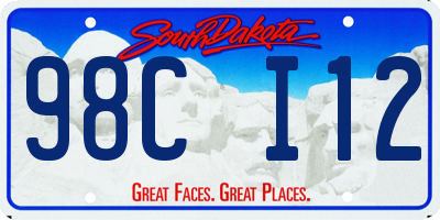 SD license plate 98CI12