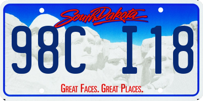 SD license plate 98CI18