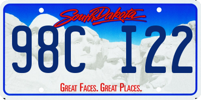 SD license plate 98CI22