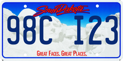 SD license plate 98CI23