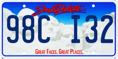 SD license plate 98CI32