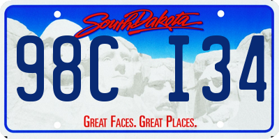 SD license plate 98CI34