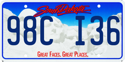 SD license plate 98CI36