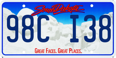 SD license plate 98CI38