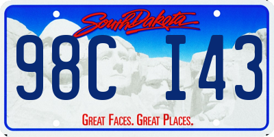 SD license plate 98CI43