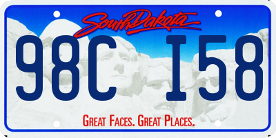 SD license plate 98CI58