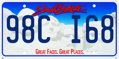 SD license plate 98CI68