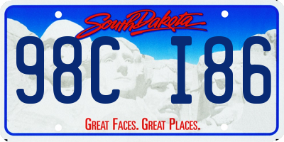 SD license plate 98CI86