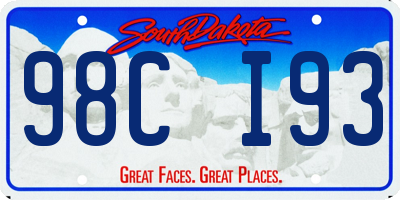 SD license plate 98CI93