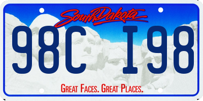 SD license plate 98CI98