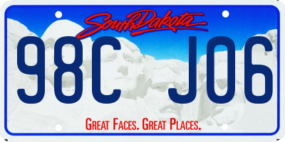 SD license plate 98CJ06