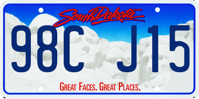 SD license plate 98CJ15