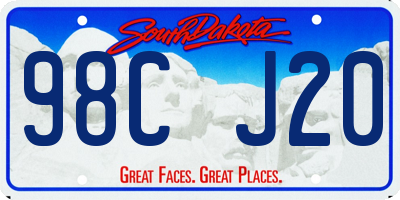 SD license plate 98CJ20