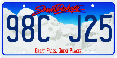 SD license plate 98CJ25