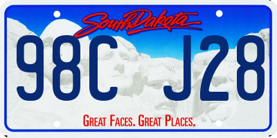 SD license plate 98CJ28