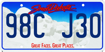 SD license plate 98CJ30