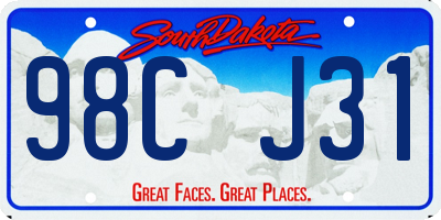 SD license plate 98CJ31