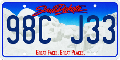 SD license plate 98CJ33