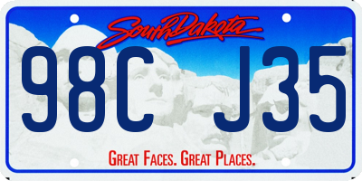 SD license plate 98CJ35