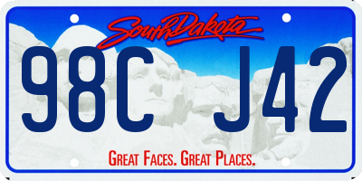 SD license plate 98CJ42