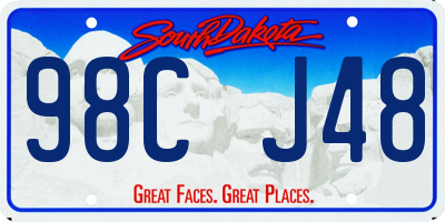 SD license plate 98CJ48