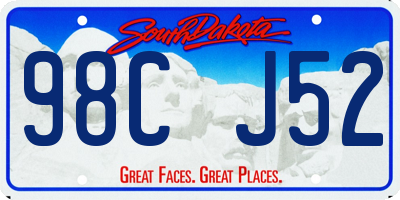 SD license plate 98CJ52